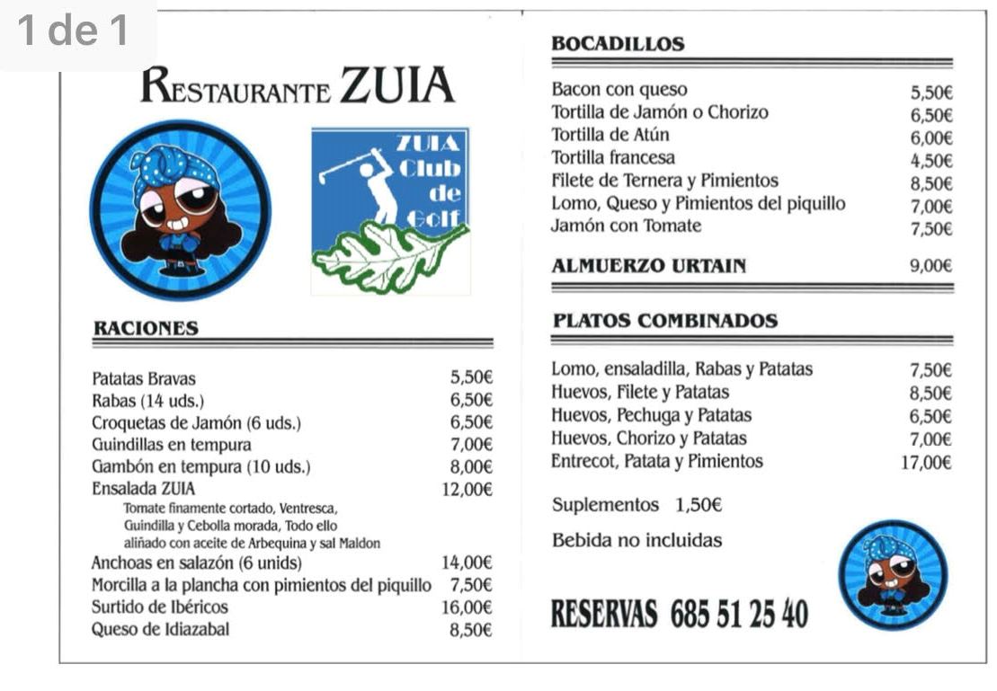Bar-Restaurante Zuia Club de Golf